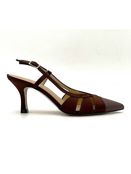 Escarpin Nacrée Zora / Marron