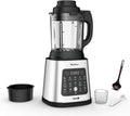 Moulinex Perfectmix Cook blender chauffant à haute vitesse, 10 programmes automatiques, 1400 W, YY5607FG, Noir et Transparent, Métal