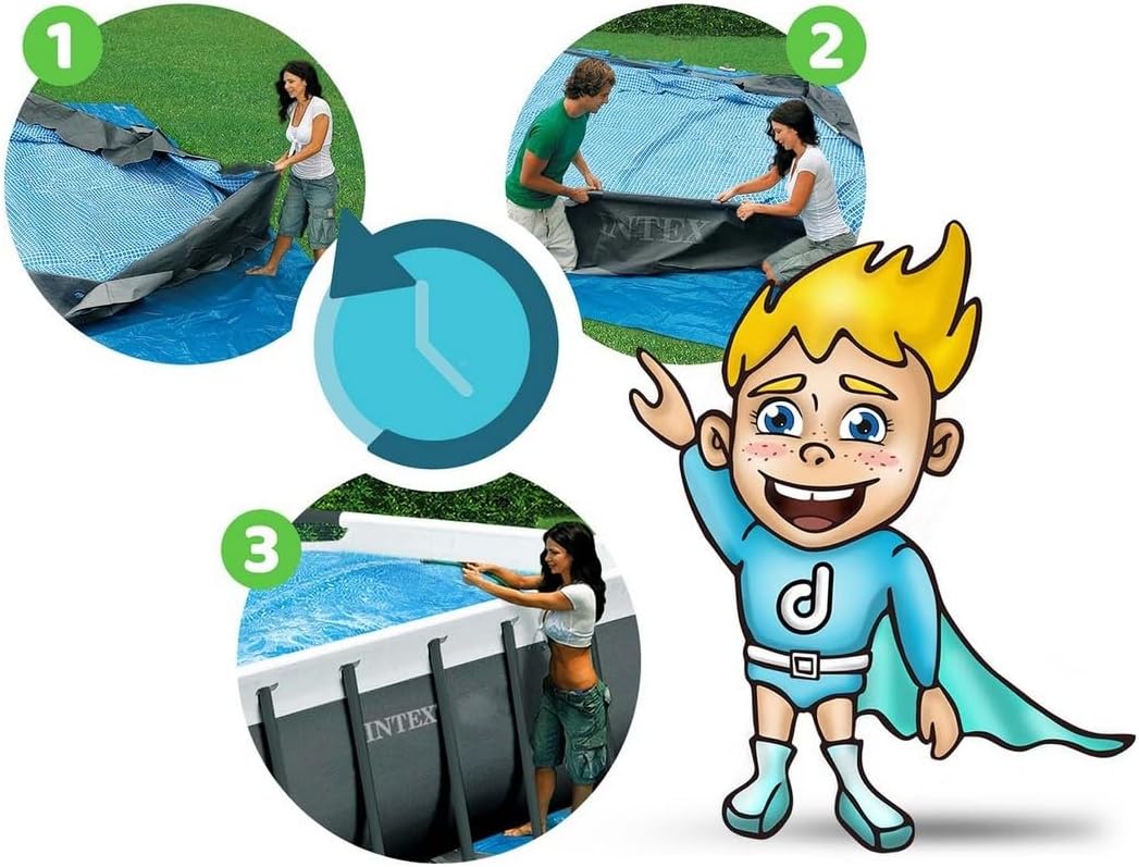 Bestway - Piscine Hors Sol Steel Pro Max, Filtre à Cartouche, bâche, échelle - 488 cm x 244 cm x 122 cm - Gris foncé