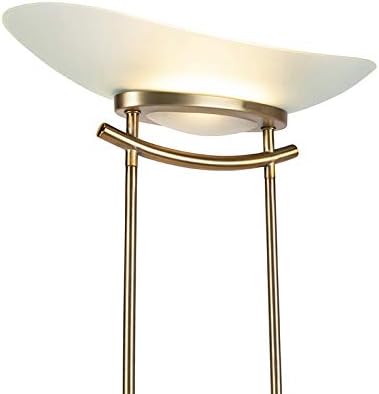 Qazqa lexus - LED Dimmable Lampadaire avec lampe de lecture variateur inclus - 1 lumière - H 1800 mm - Bronze - Moderne - éclairage intérieur - Salon I Chambre