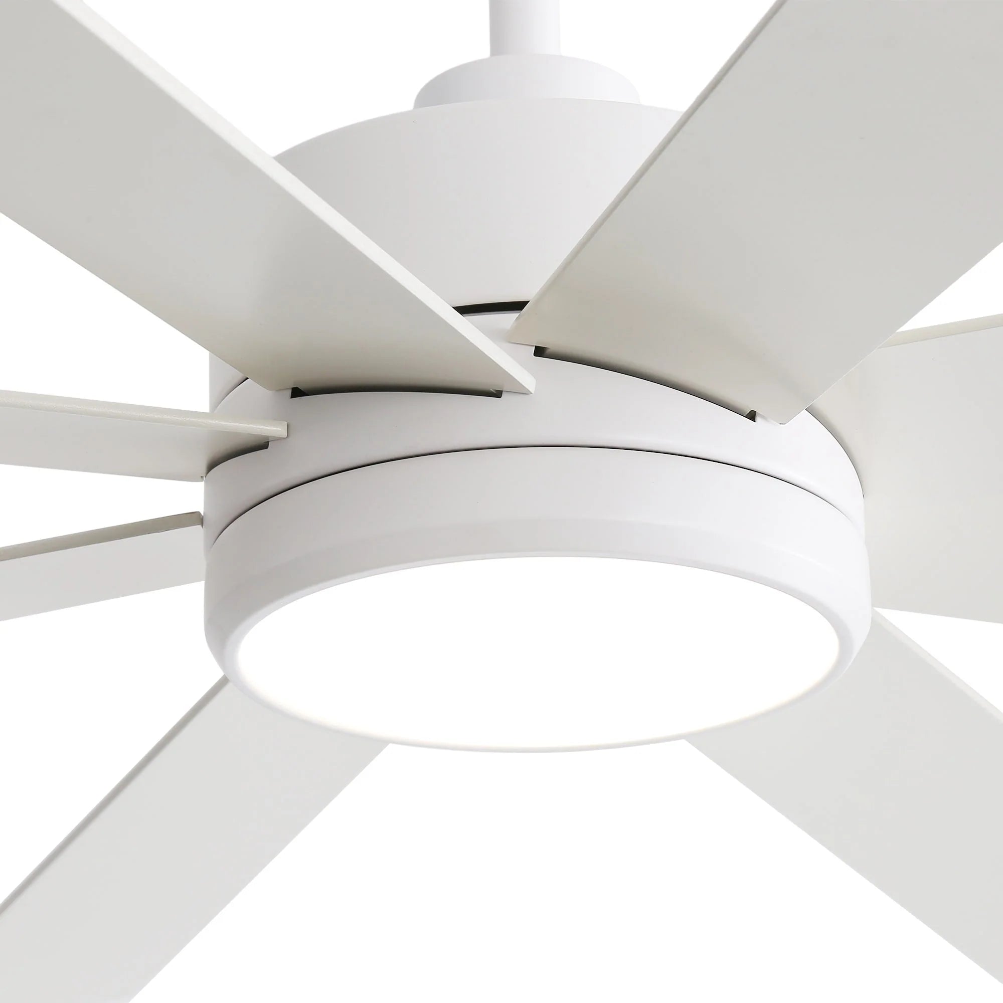 65 Inch 8-Blade Black LED Ceiling Fan with Light and Remote