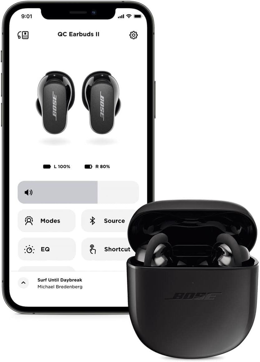 QuietComfort Earbuds II, Écouteurs sans Fil, Bluetooth, écouteurs à Réduction, avec Une Réduction de Bruit et Un Son Personnalisés, Noir
