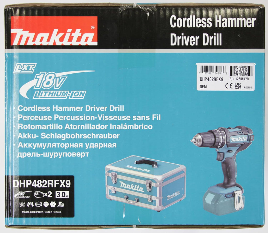 Perceuse à percussion 18V LXT (2x3,0 Ah) avec accessoires -  DHP482RFX9