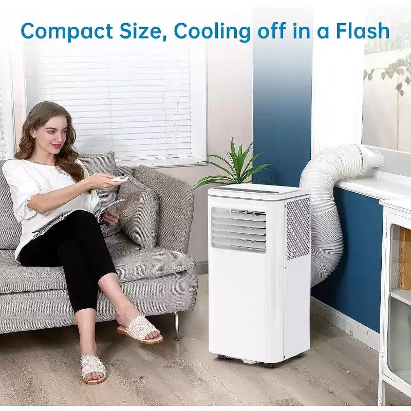 10000 BTU Portable Air Conditioner, Home AC/Air Conditioner with Remote Control for Room up to 450 Sq.Ft, 3-in-1 Functions/24 Hrs Timer/Caster Wheels