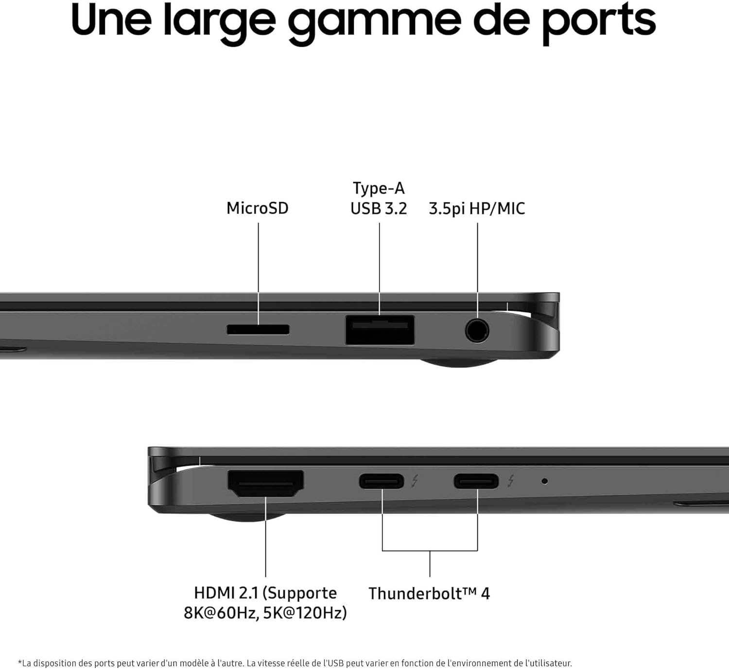 Samsung Galaxy Book5 Pro 360 16", Copilot+ PC, Ordinateur Portable avec IA, Processeur Intel Core Ultra 7, Mémoire 16 Go RAM, Stockage 512 Go, Clavier AZERTY Fr, Anthracite