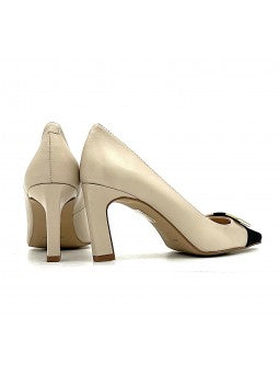 Escarpin Stocks Permanents Vida / Beige - Noir