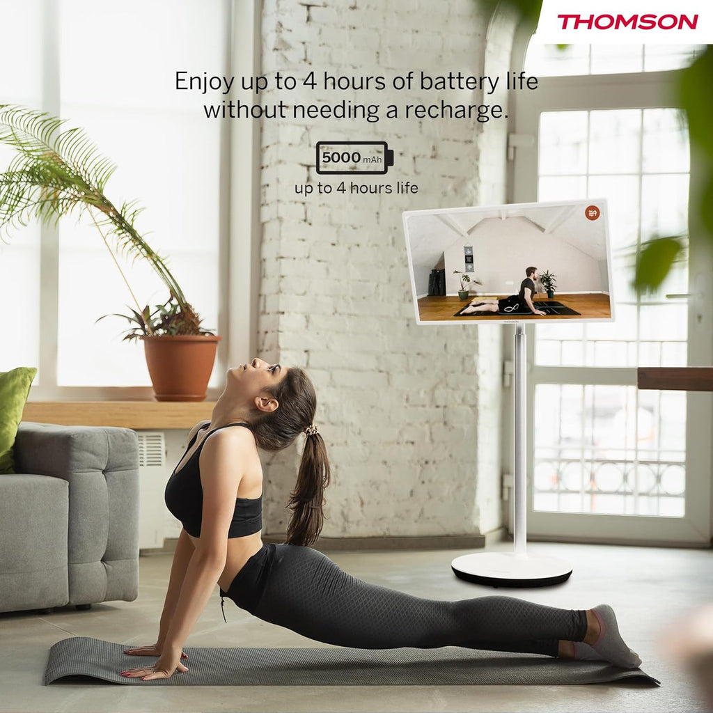 THOMSON Go TV 32 Pouces (81 cm), téléviseur Android Portable – HD Ready (1366x768), Commande vocale, Netflix, Disney,Google,Bluetooth 5.1, Wi-FI, Fonction Hotspot, autonomie Jusqu’à 4 Heures
