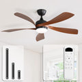 Sofucor Ventilateur Plafond avec Lumiere et Telecommande, 132 cm Dimmable Lampe Ventilateur Plafond LED, 6 Vitesses, DC Silencieux Réversibles, Minuterie, pour Chambre