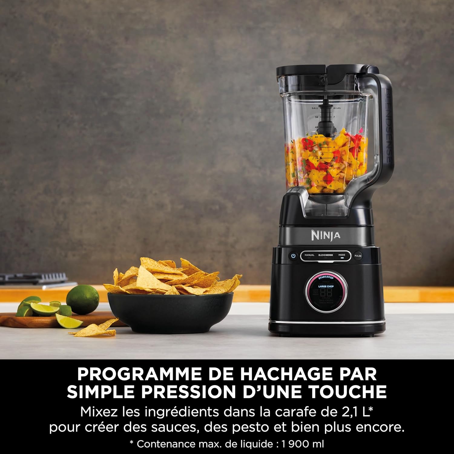 Ninja Mixeur blender processor Detect Power Pro 3-en-1 1200 W noir