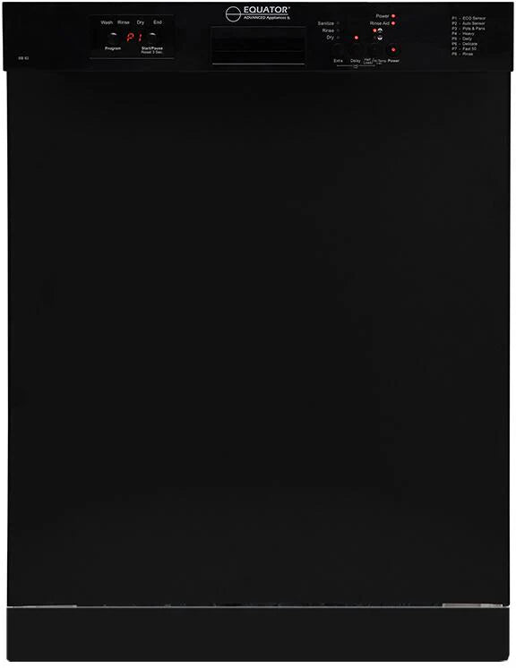 Equator 24'' Built In Dishwasher 14 Place Settings Front Control