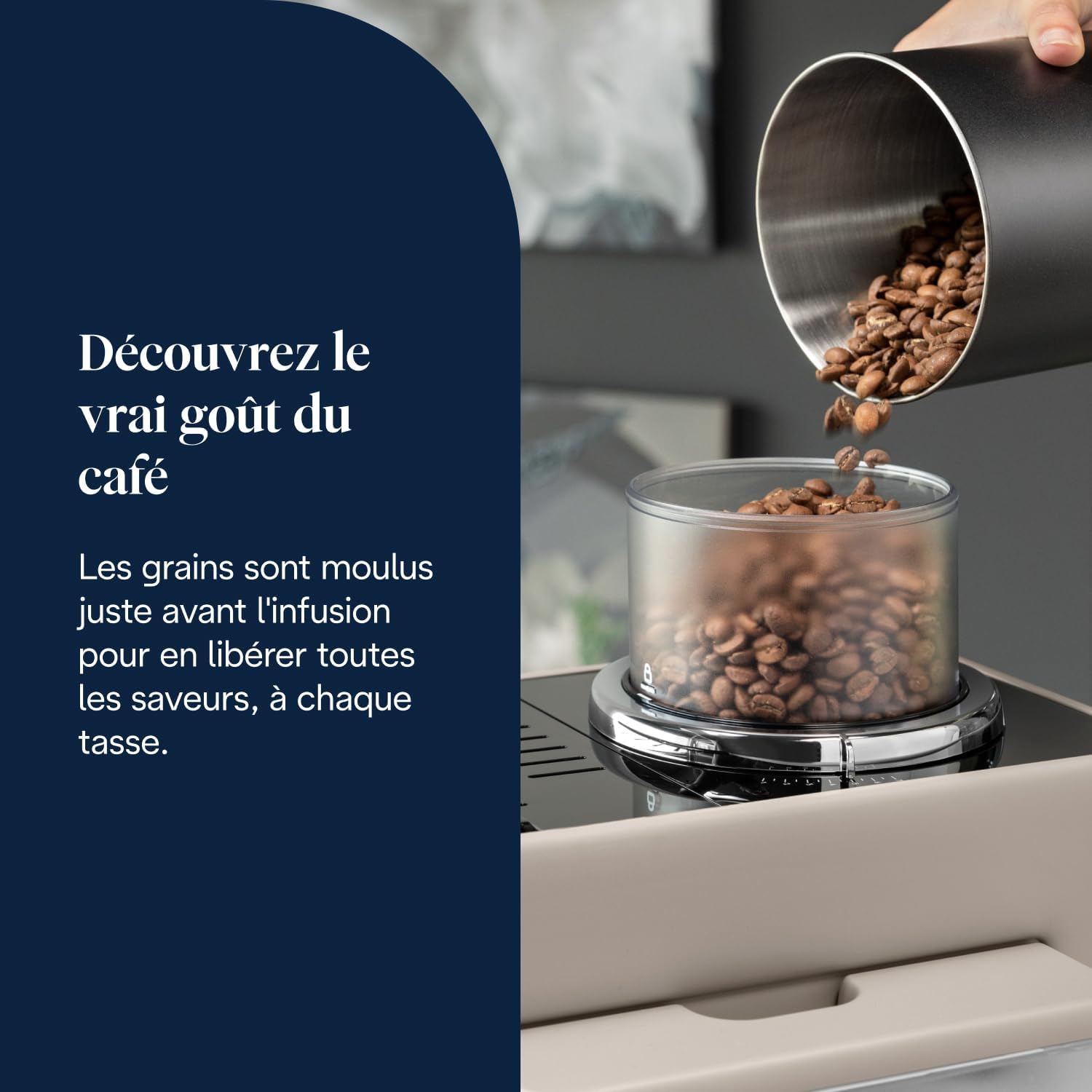 De’Longhi Rivelia - Perfetto Machine à Café Automatique, Mousseur à Lait Classique, 8 Boissons Enregistrées, Écran Tactile Couleur, Réservoir à Grains de Café Interchangeables, Noir (EXAM440.35.BG)