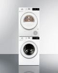 Summit 24" Washer/Heat Pump Dryer Combination Complete Laundry Station