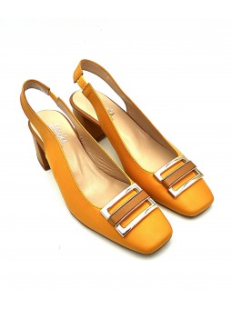 Escarpin Stocks Permanents Rimel / Jaune -Camel