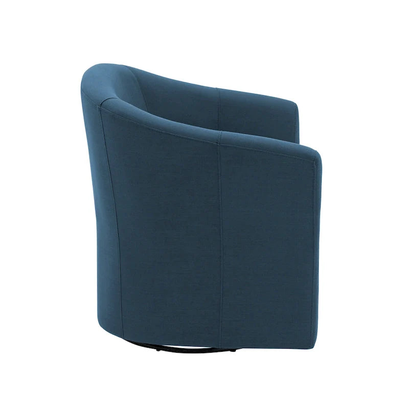 Set of 2 Modern Upholstered Swivel Barrel Chair Living Room Accent Chair