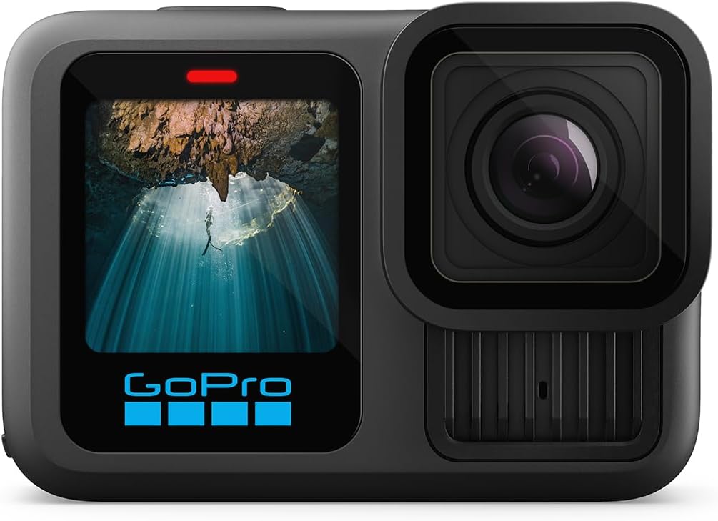 GoPro HERO13 Black - Caméra d'action étanche avec vidéo 5.3K60, Photo 27MP + compatibilité avec Les objectifs de la série HB
