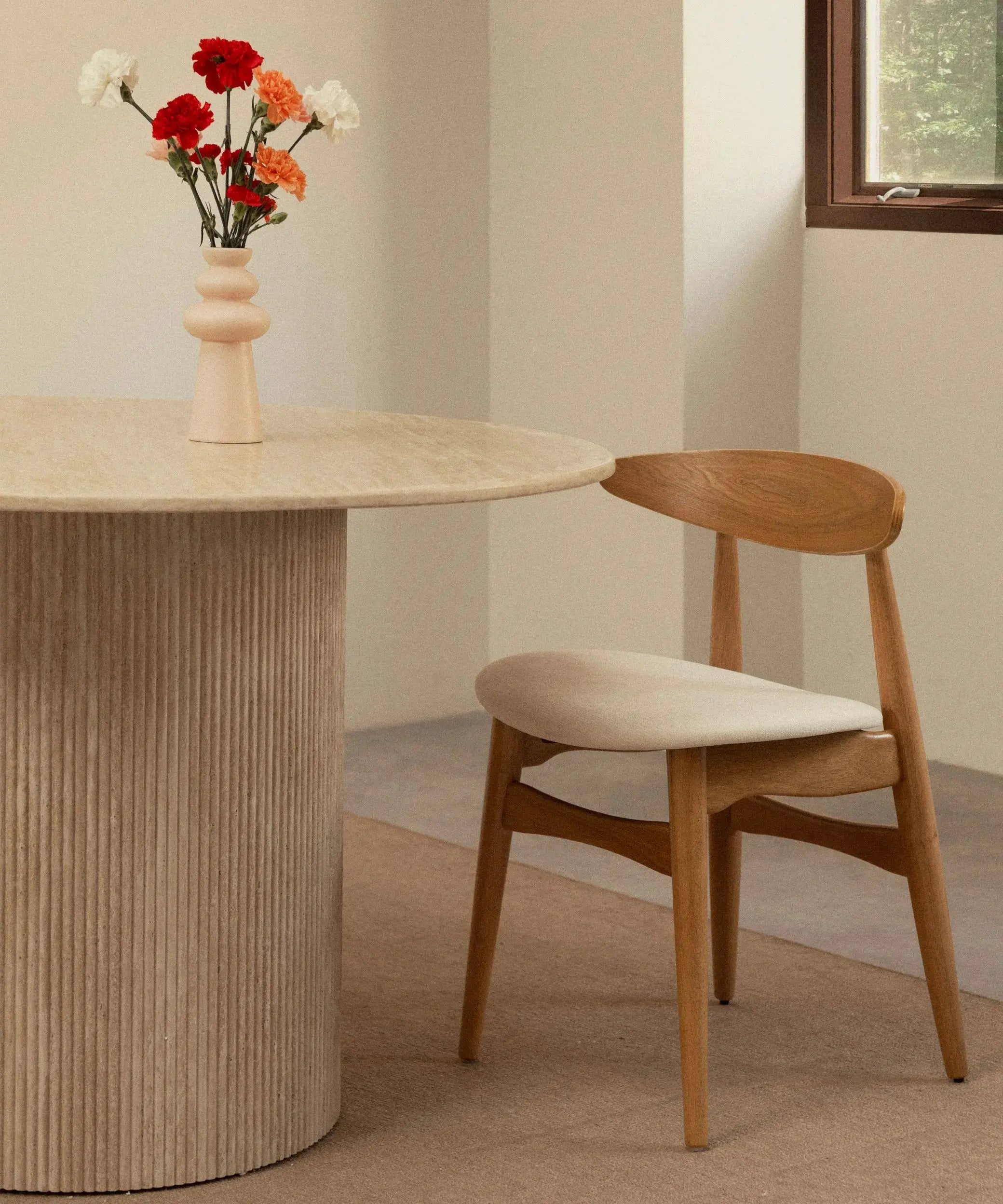 Silla de Comedor en Madera Acolchada Kyoto