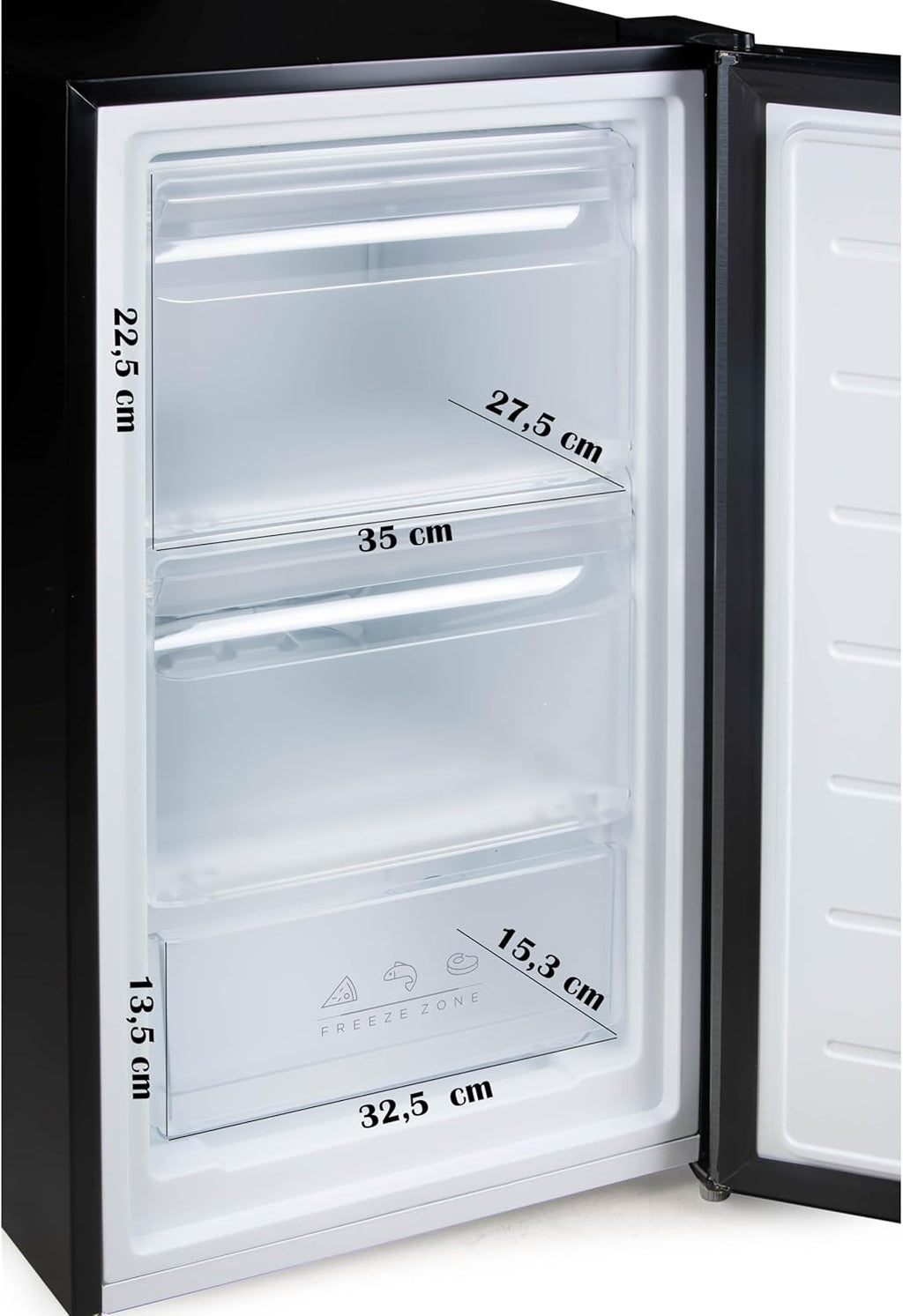 PRIMO PR143DV Congélateur Table Top - 60L - Pose Libre - Classe E - Noir