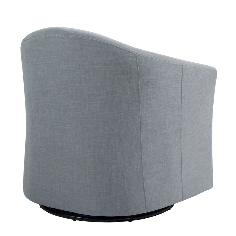 Set of 2 Modern Upholstered Swivel Barrel Chair Living Room Accent Chair