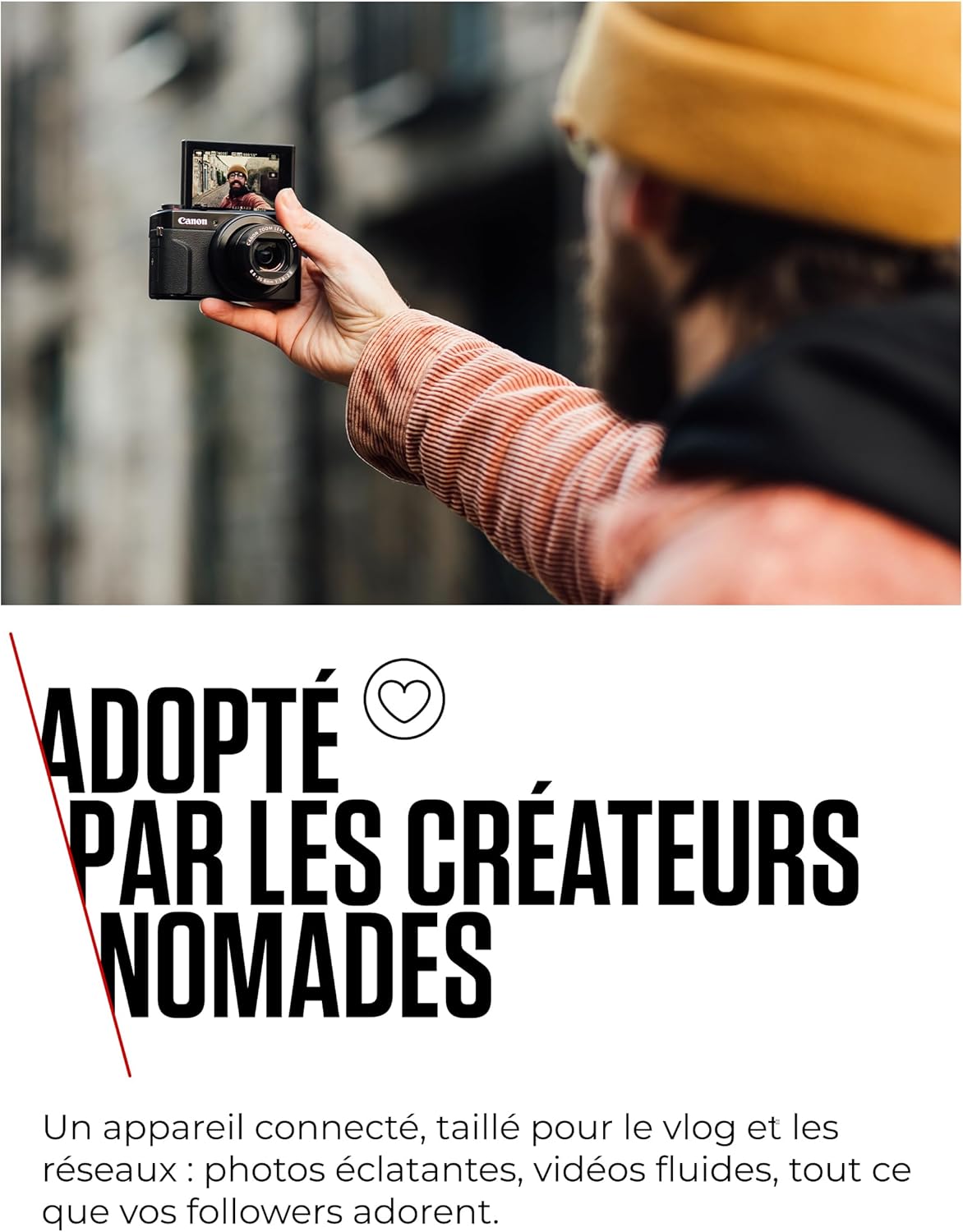 Canon PowerShot G7 X Mark III (Noir) - Appareil Photo numérique avec capteur 1 Pouce et vidéo 4K - Idéal pour Le vlog - Wi-FI et Bluetooth - Adopté par Les Créateurs Nomades