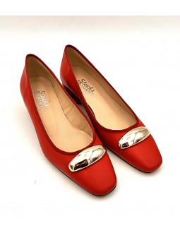 Escarpin Stocks Permanents Ruth / Rouge