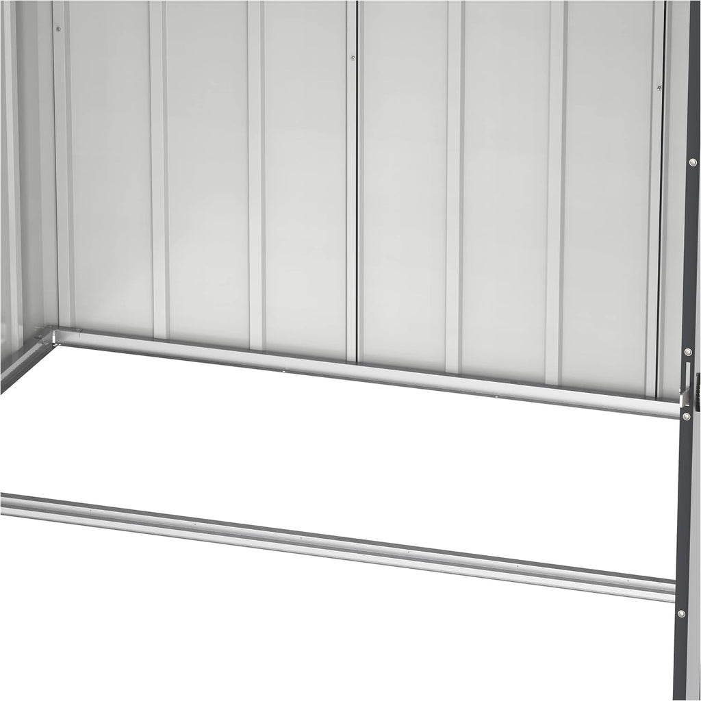 Duramax Abri à vélos pour 2 vélos avec portes doubles verrouillables entièrement larges, abri de stockage en métal, abri de jardin pour vélos, stockage de vélos, 203 x 101 x 146 cm, anthracite
