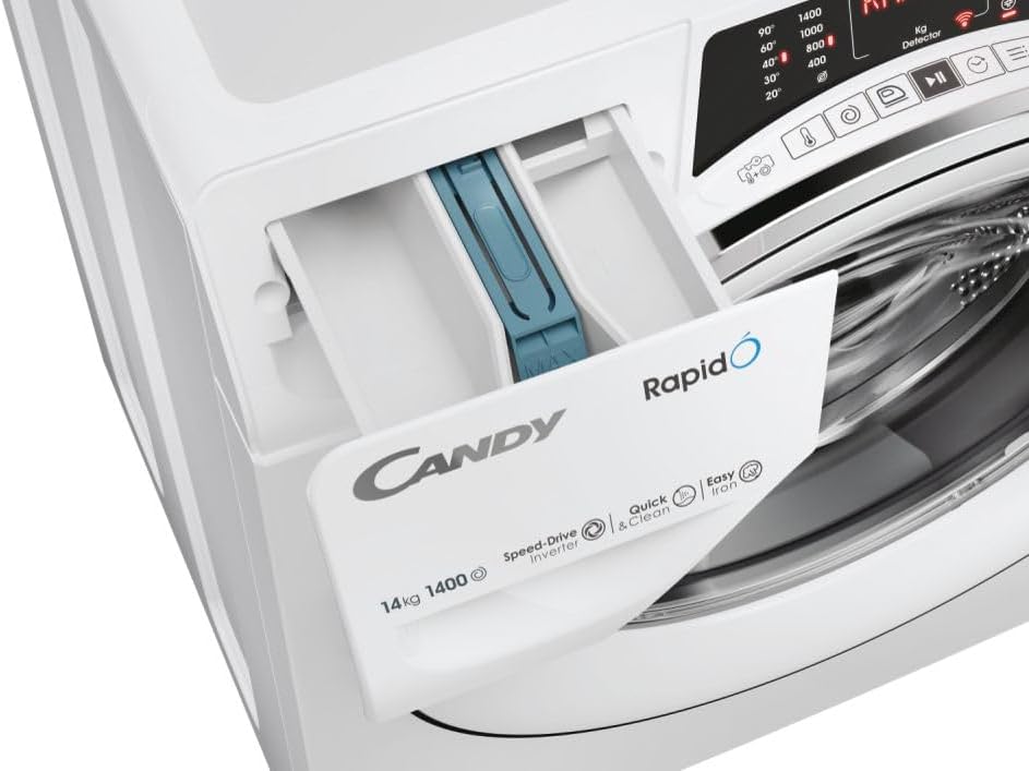 Candy RO14146DWMCT/1-S machine à laver avec chargement frontal, RapidÓ, Blanc