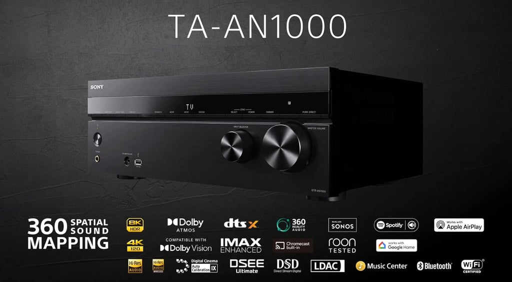 Sony TA-AN1000 | Amplificateur AV 8K - 7.2 canaux avec 360 Spatial Sound Mapping