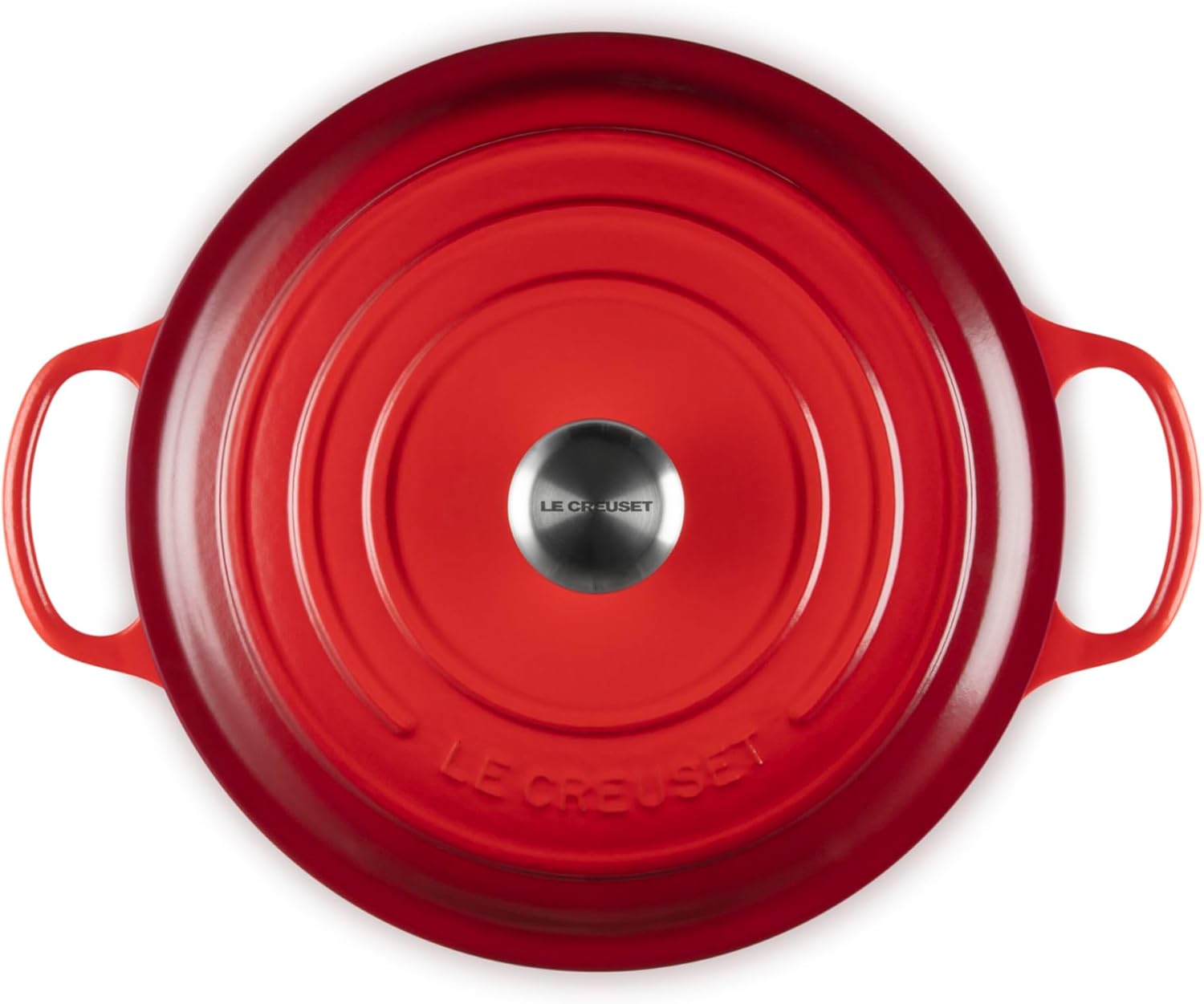LE CREUSET Cocotte Ronde Basse en Fonte émaillée Signature, 30 cm, 6,2 L, Cerise, 21179300602430