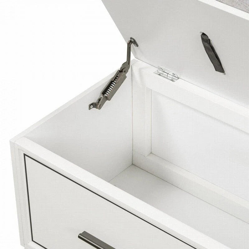 Shoe Bench with Removable Cushion and Hidden Storage for Entryway and Living Room Organization