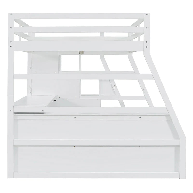 Full Pine Loft Bed with Desk and Storage