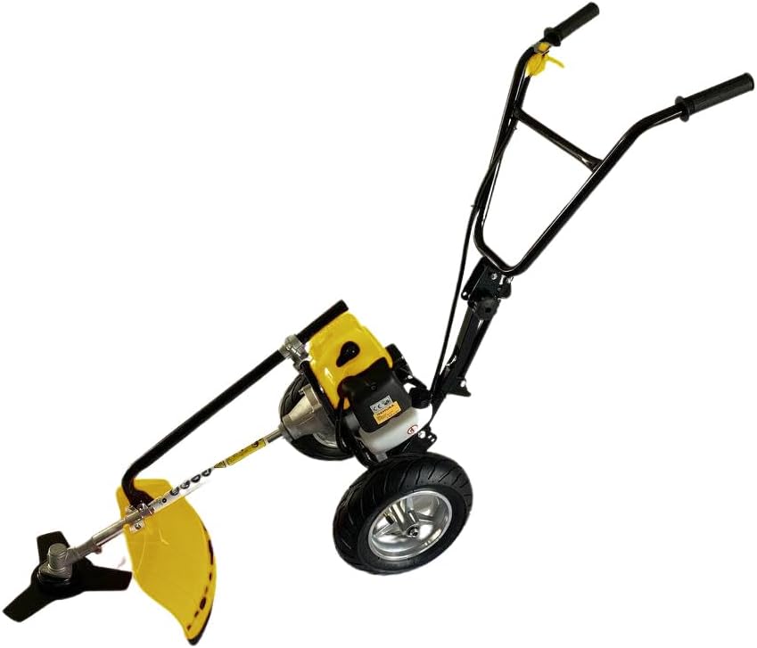 Nemura Débroussailleuse Thermique à Roues 52cm3 + Bobine + Disque - DR052 - Outillage Jardin - Marque Française