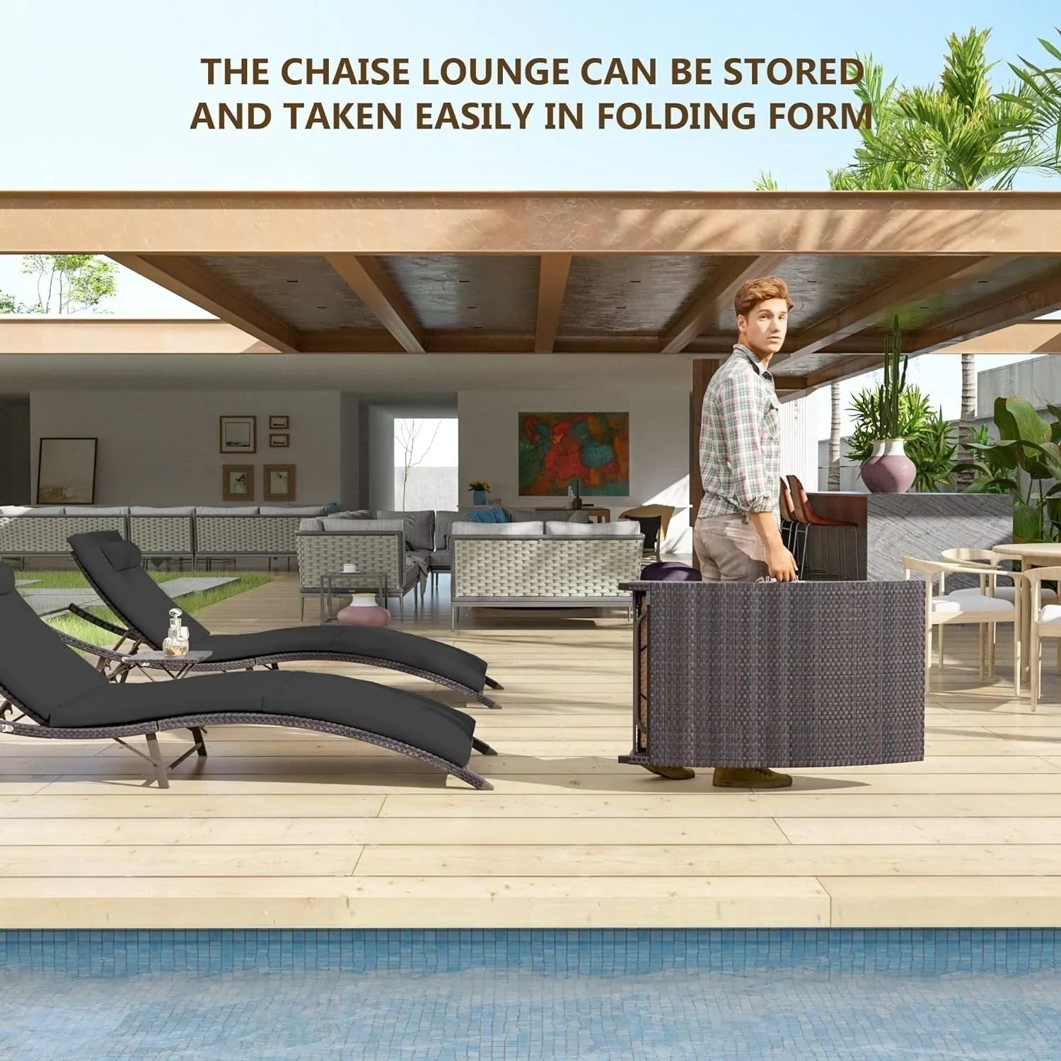 Kullavik 3-PiecesOutdoor Chaise Lounge Set