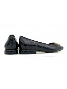 Ballerine Stocks Permanents Vila / Vernis Noir