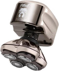 Skull Shaver Pitbull Platinum Pro - Rasoir Électrique Homme - Sans Fil, Rechargeable, Humide/Sec, Ergonomique pour Crâne Chauve - Avec Socle de Rinçage et Étui de Voyage