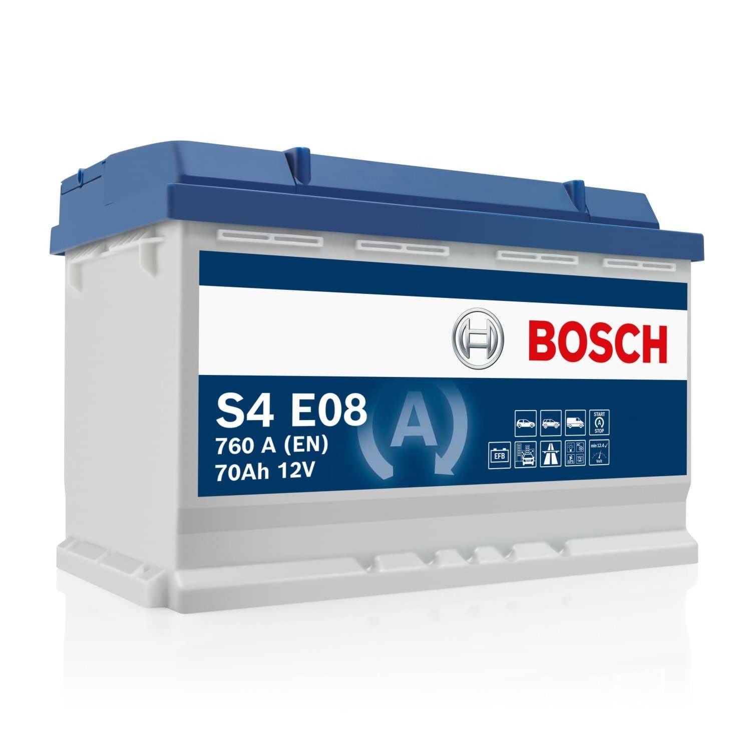 Batterie BOSCH Start & Stop S4E08 12V 70Ah 760A 0 092 S4E 081