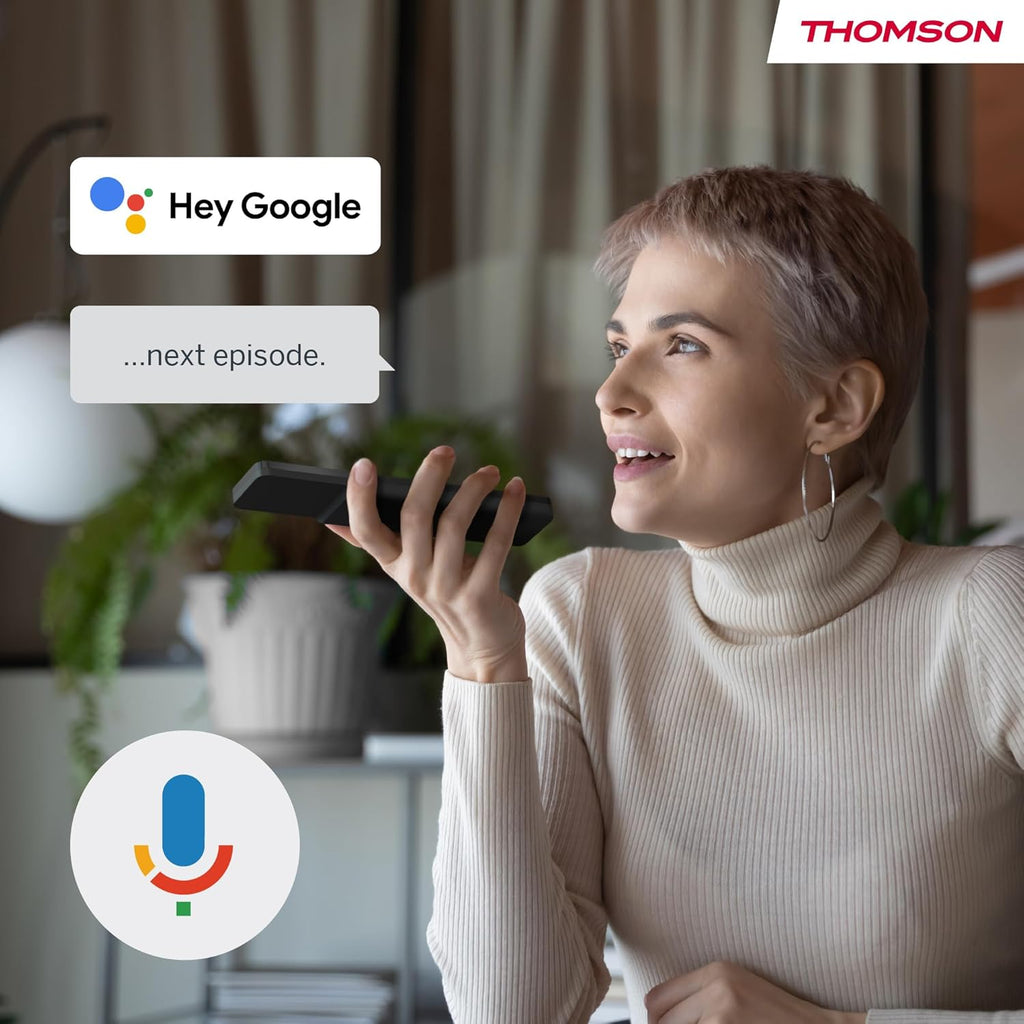 THOMSON 55 Pouces (139 cm) 4K Ultra HD Smart Android TV, Google Assistant, Wi-FI, Dolby Digital, Bluetooth, Triple-Tuner (Câble/Satellite/Antenne), HDMI, CI+, A+ Panneau – 55UA5S13 [Classe énergétique E]