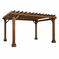 Pergola rectangulaire en bois de pin marron