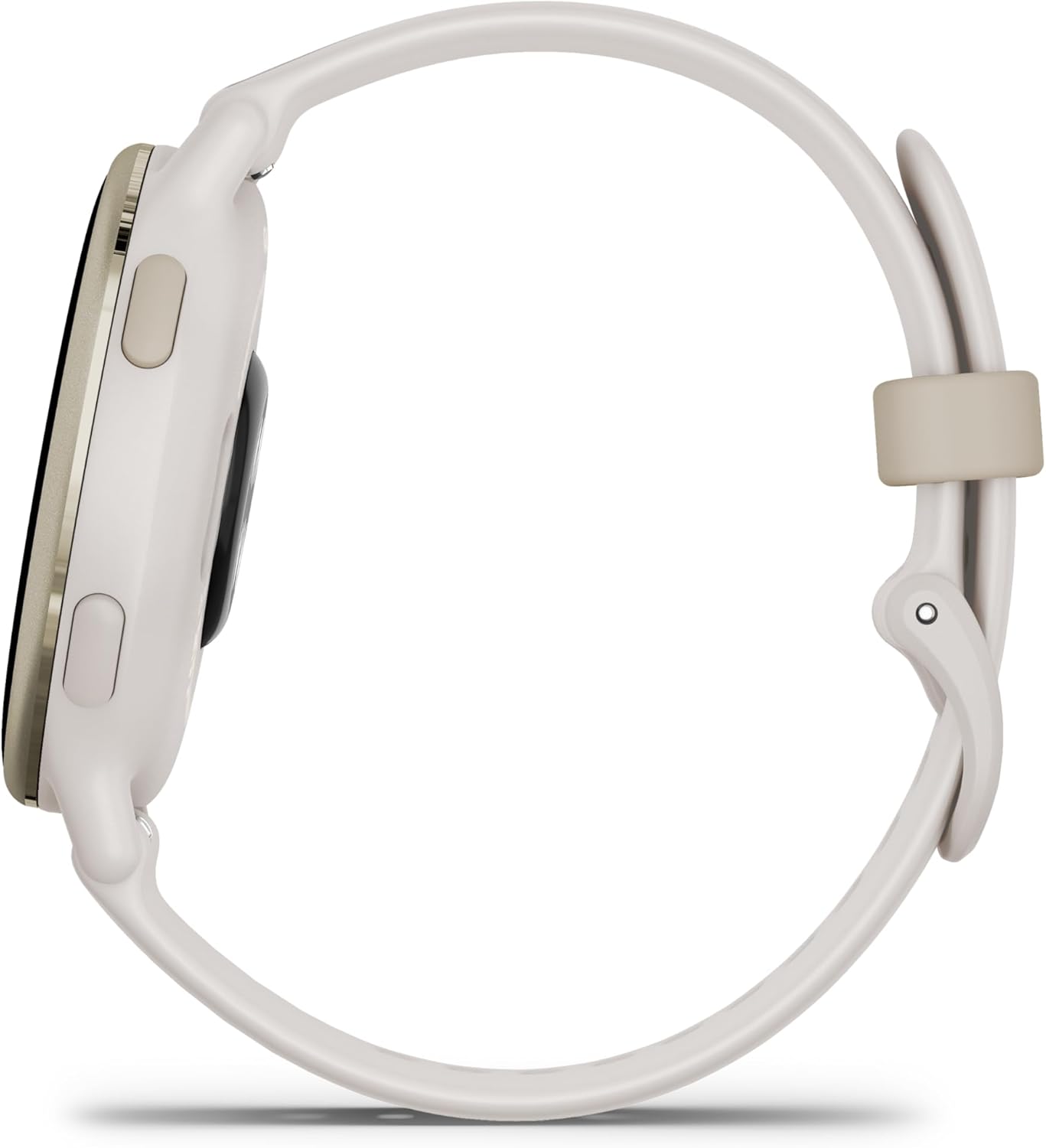 Garmin Vivoactive 5 montre intelligente GPS santé et fitness pour homme et femme lunette aluminium doré crème bracelet silicone ivoire écran AMOLED 3 cm autonomie