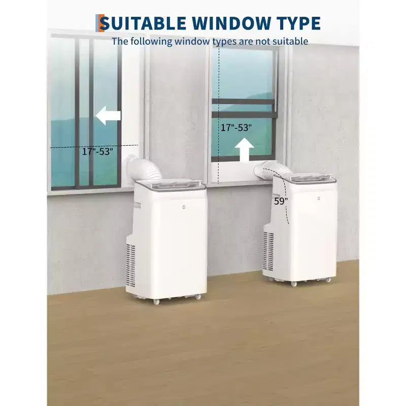 15,000 BTU Portable Air Conditioner, 3-in-1 Potable AC Unit with Dehumidifier & Fan, Sleep Mode, Remote & LED Panel, Cools 850 Sq.Ft., Quiet