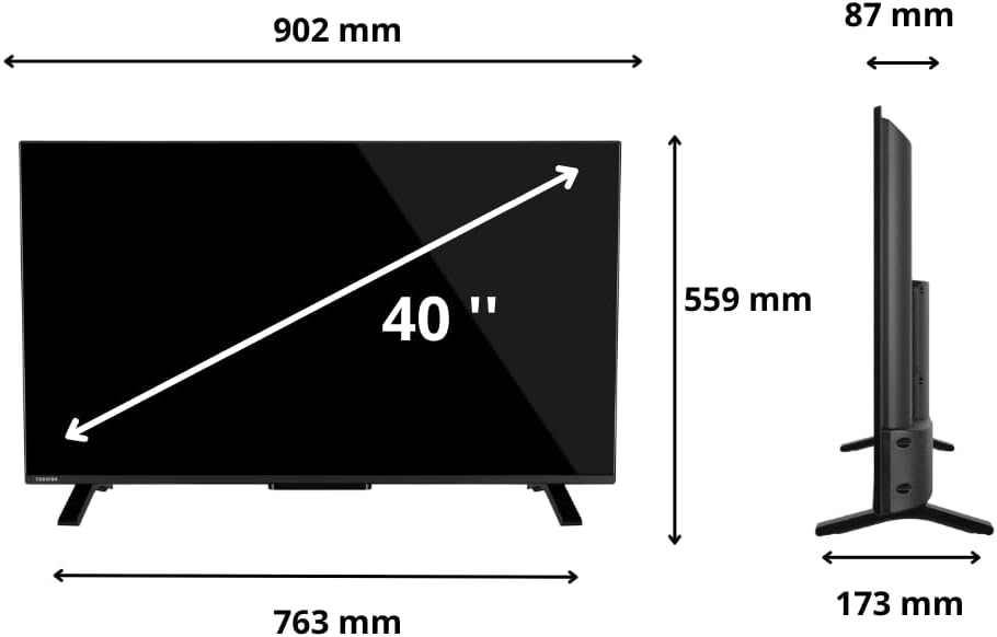 Toshiba 40LV2E63DA - 102 cm (40") Diagonalklasse WL/LV2E Series LCD-TV mit LED-Hintergrundbeleuchtung