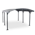 Abri de voiture carport en aluminium 5,8 x 3 m Avera(Gris)