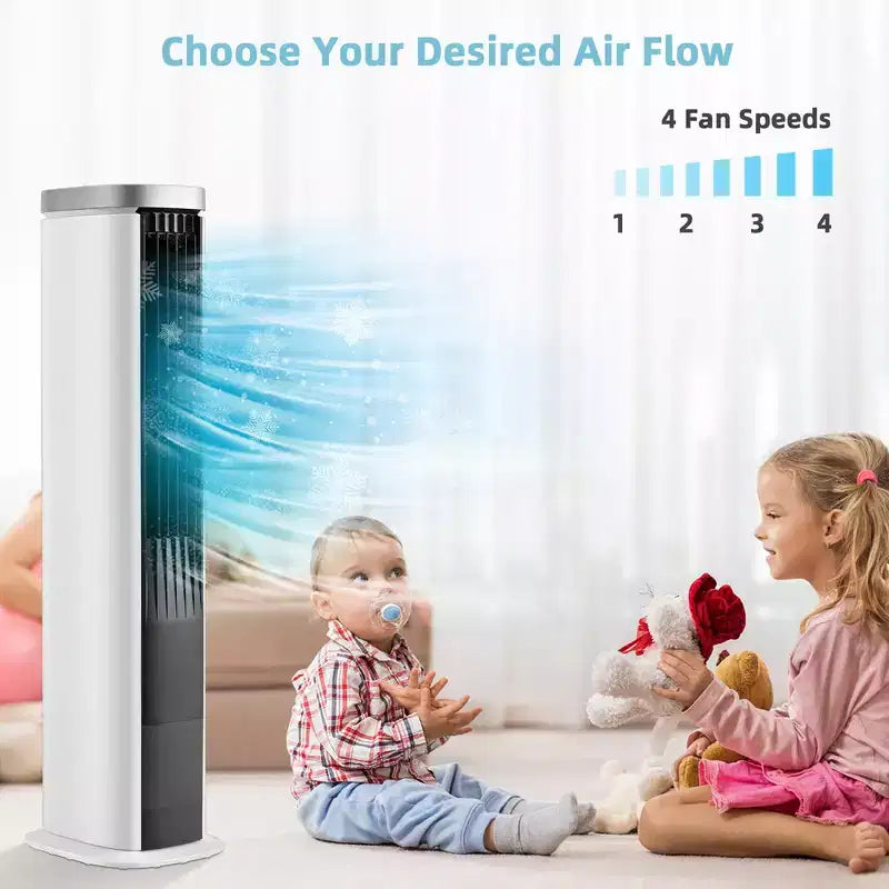 Costway 3-In-1 Portable Evaporative Air Cooler 40'' Bladeless Cooling Tower Fan w/Timer