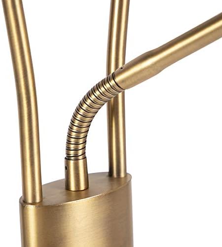 Qazqa lexus - LED Dimmable Lampadaire avec lampe de lecture variateur inclus - 1 lumière - H 1800 mm - Bronze - Moderne - éclairage intérieur - Salon I Chambre