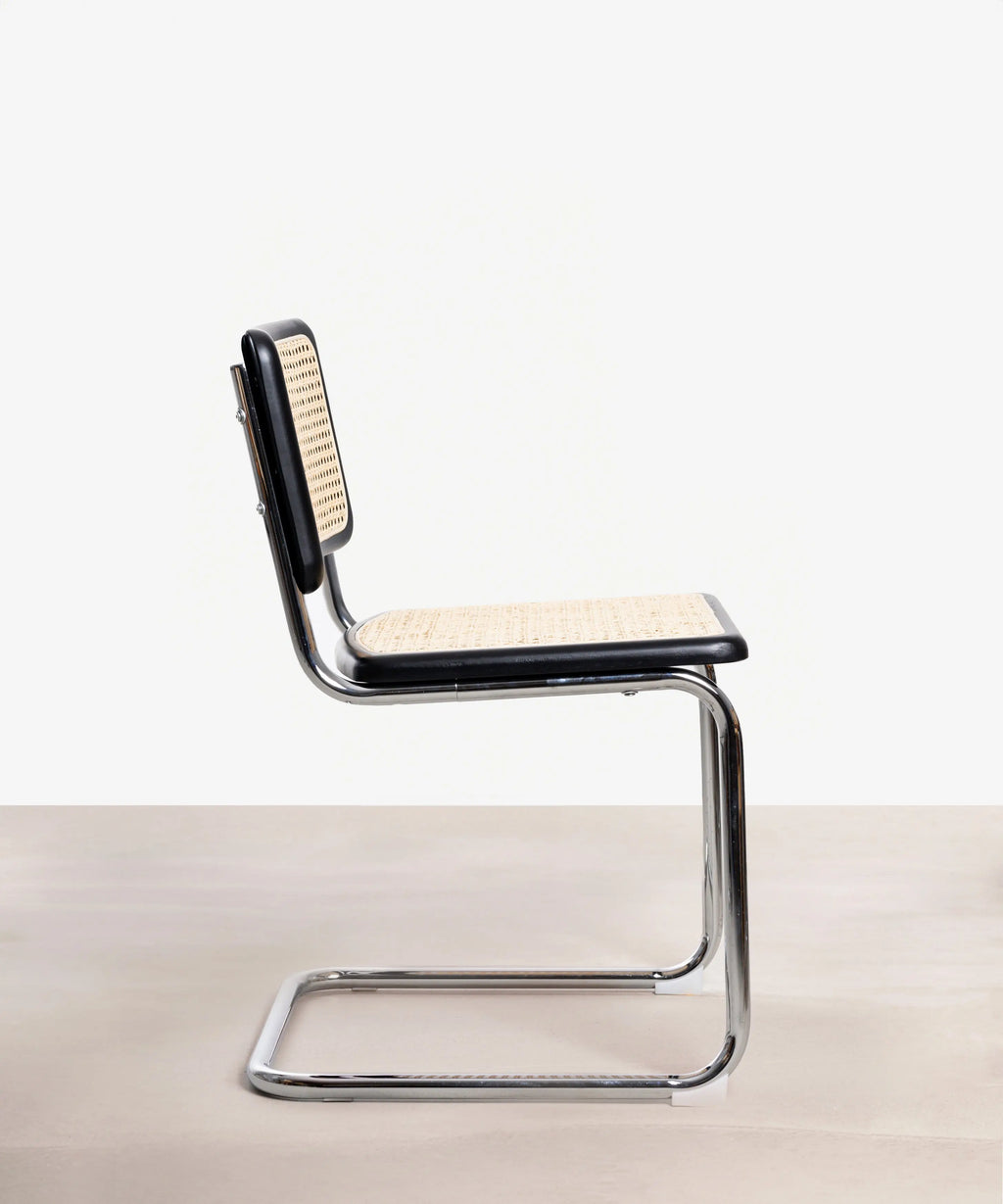 Silla de Comedor de Madera, Ratán y Metal Candy