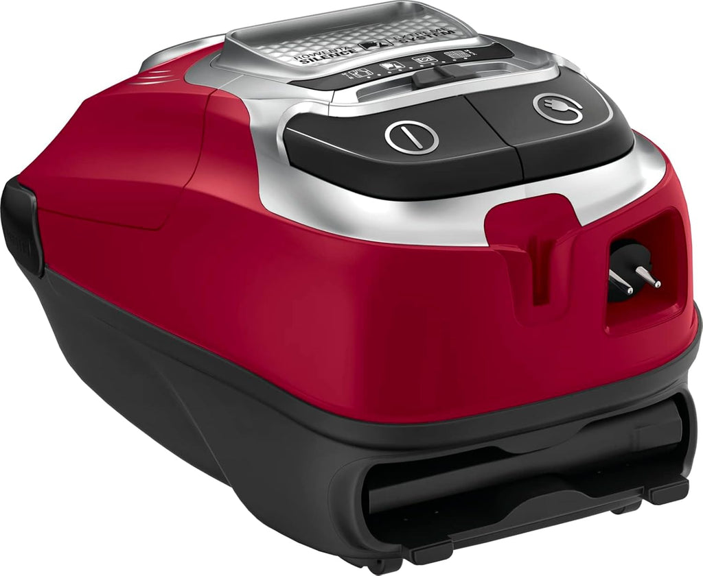 Rowenta Aspirateur avec sac, Silencieux, Performant, Basse consommation d’énergie, Haute filtration, Capacité 4,5 L, Accessoires poils d'animaux, Fabriqué en France, Silence Force, Rouge RO7473EA