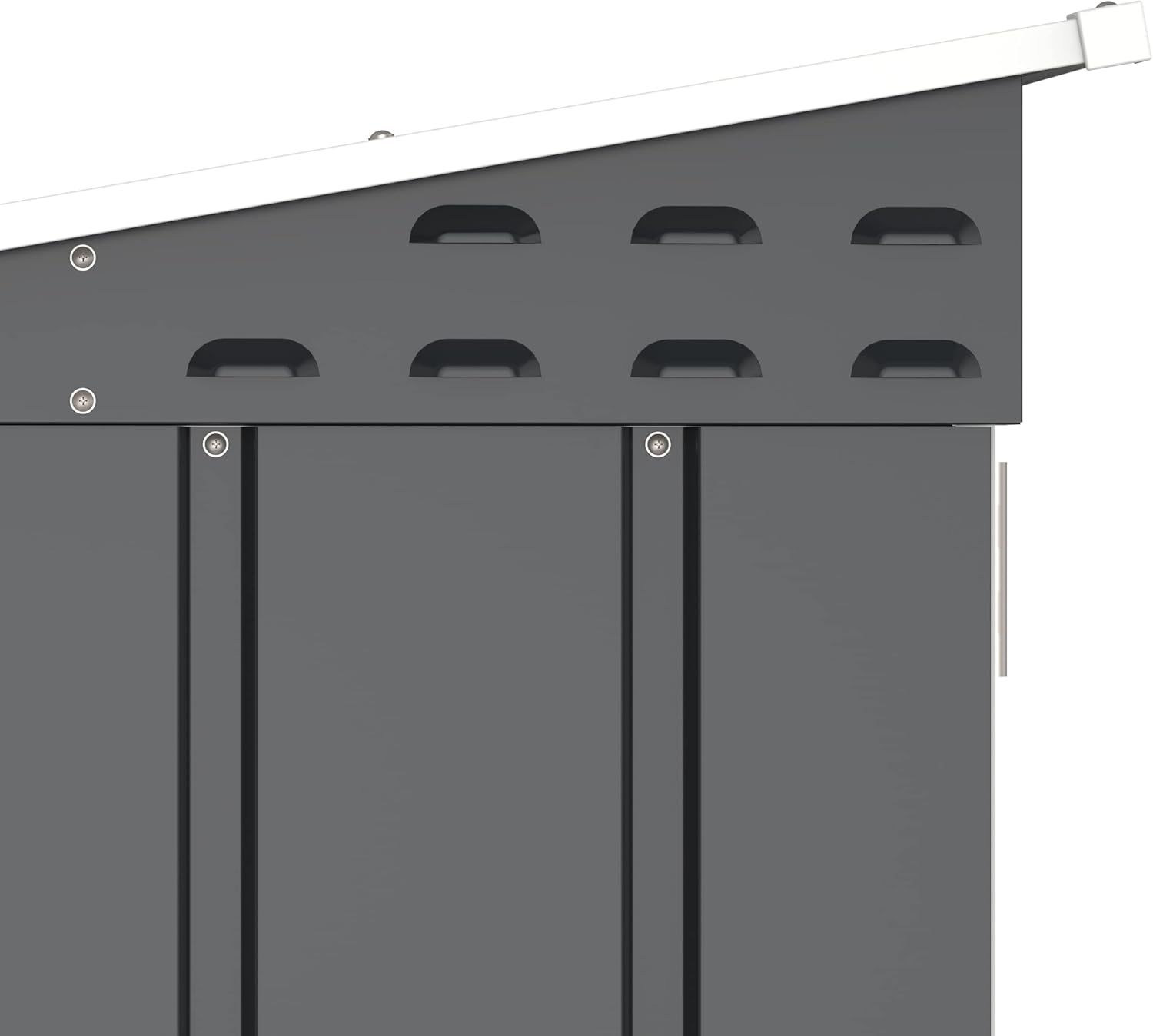 Duramax Abri à vélos pour 2 vélos avec portes doubles verrouillables entièrement larges, abri de stockage en métal, abri de jardin pour vélos, stockage de vélos, 203 x 101 x 146 cm, anthracite