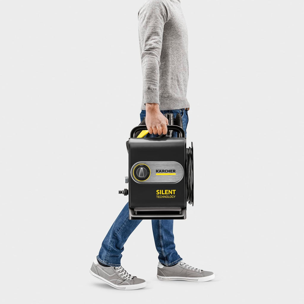 Kärcher Nettoyeur haute pression K Silent Anniversary Edition, pression max. 130 bar, débit max. 420 l/h, extrêmement silencieux, avec eco!Booster pour un nettoyage efficace, noir