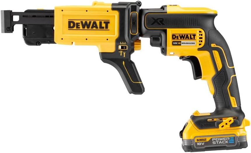 DEWALT - Visseuse Plaques de Plâtre Brushless 18V XR 5.0Ah Li-Ion - DCF620P2K-QW - Tournevis Électrique sans Fil avec 2 Batteries et Chargeur - Vitesse à Vide 0-4400tr/min - 435W