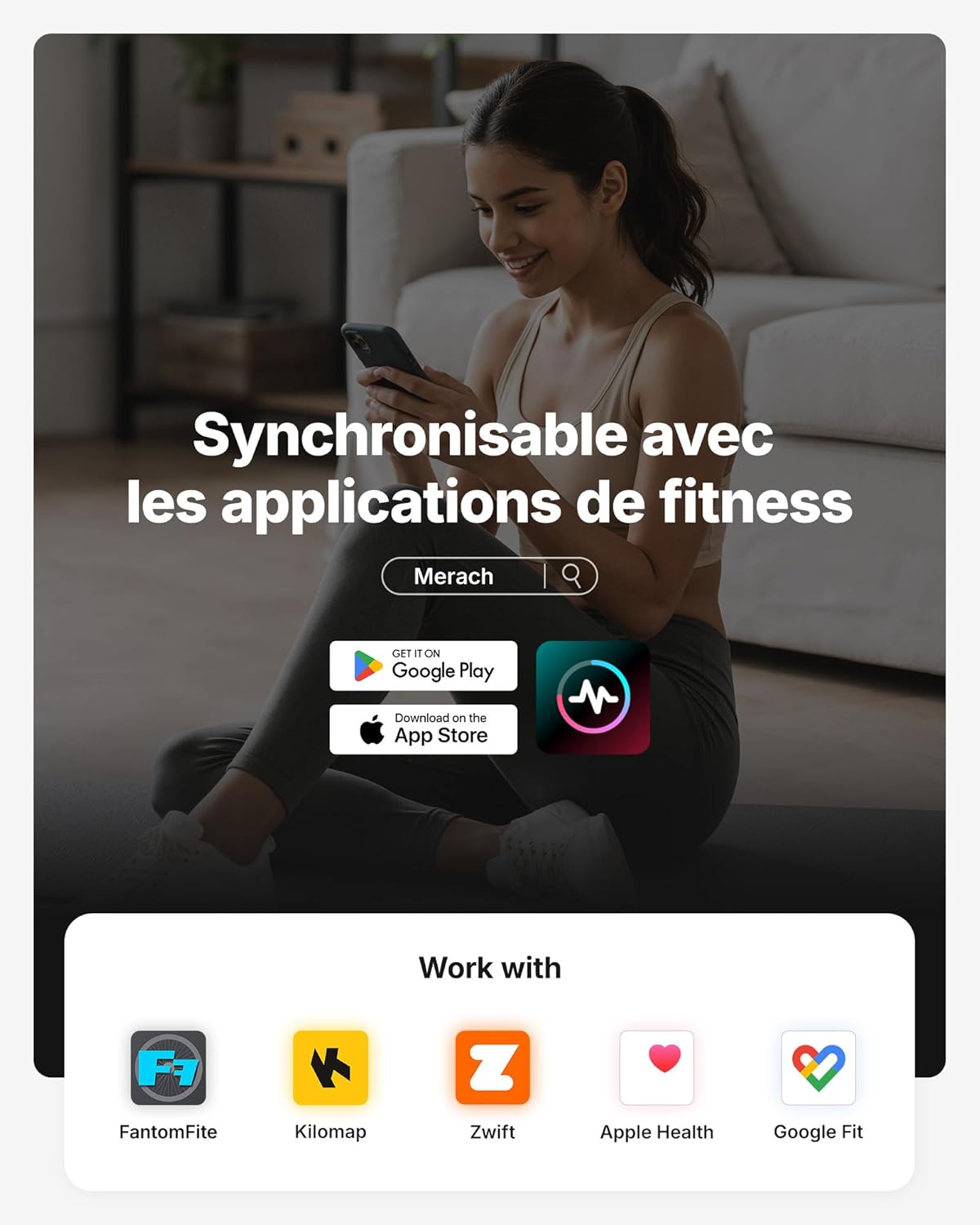 MERACH Vélo d'Appartement pour la Maison - Vélo de Fitness d'Intérieur Silencieux avec Résistance Réglable, Écran LED, Siège Confortable, pour Entraînement Cardio, App Exclusive, Capacité Max 136KG