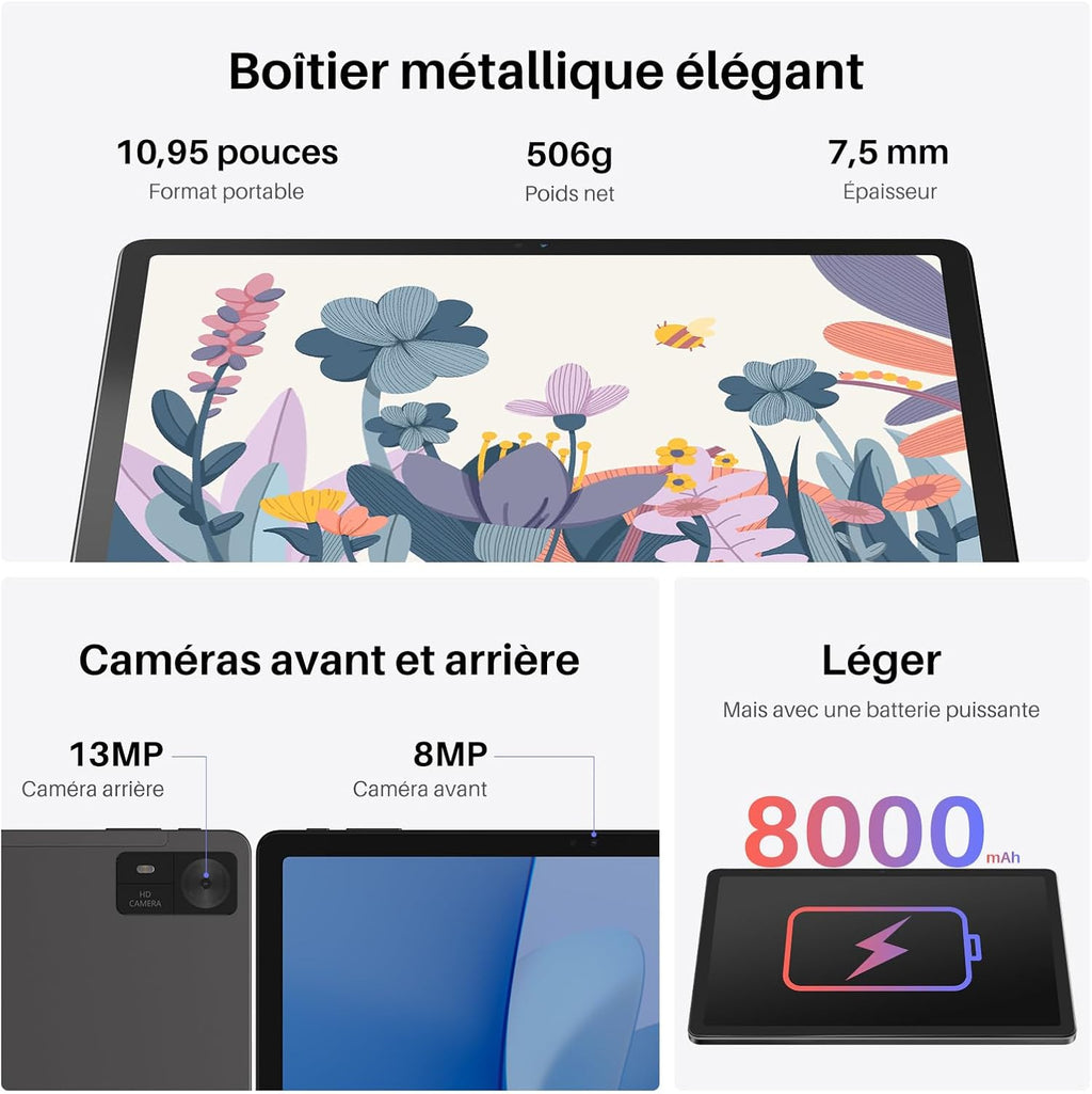 HUION Kamvas Slate 11 Tablette Graphique avec Écran Autonome sans PC, Stylet H-Pencil, Android 14, 8Go+128Go, WiFi, avec Batterie 8000mAh, Tablette de Dessin Portable 10.95'' Rafraîchissement 90Hz